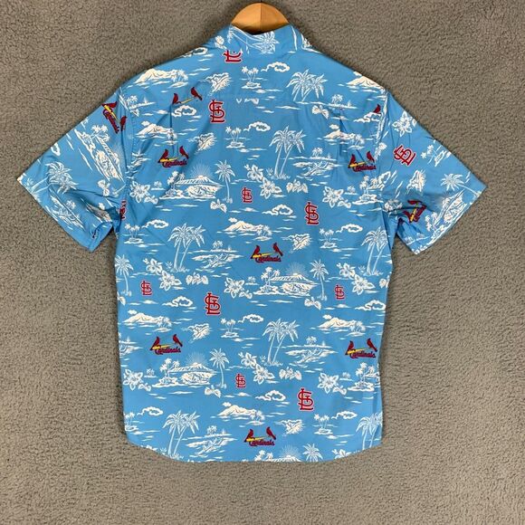 Reyn Spooner Kekai Shirt St Louis Cardinals Mens Medium Hawaiian‎ Performance - Picture 6 of 10